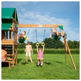 Backyard discovery belmont drewniany plac zabaw 6w1