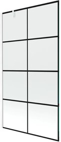 Mexen Next parawan nawannowy 1-skrzydłowy 100 x 150 cm, czarny wzór, biały - 895-100-000-00-77-20
