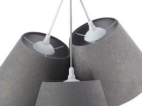 Szaro-srebrna lampa wisząca stożki - EXX68 Ontario 7X