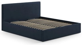 Ciemnoniebieski tapicerowany zagłówek 150,5x100 cm Remo – Micadoni