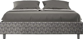 Łóżko bez stelaża tapicerowane 160x200 tkaniny Era 09 Niebieski Azelia