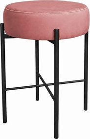 Hoker Pola krzesło barowe podstawa metalowa Tkanina Welur : Kolor Stelaża - Czarny , Kolor tkaniny - VELVET - MG58, Typ tkaniny - Velvet