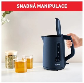 Ciemnoniebieski plastikowy czajnik elektryczny 1,7 l KO2M0410 – Tefal