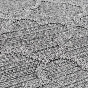 Dywan zewnętrzny sznurkowy Patara Koniczyna szary 80 cm x 250 cm