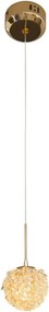 MAXLIGHT P0679 - Lampa wisząca na przewodzie RITA 1xG9/5W/230V śr. 12 cm złota