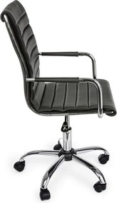 Ciemnoszare krzesło biurowe z imitacji skóry Perth – Yes Everyday