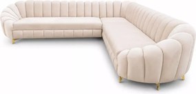 Narożnik z przeszyciami Verno 310 × 310 cm - nowoczesny duży narożnik w kształcie L do salonu