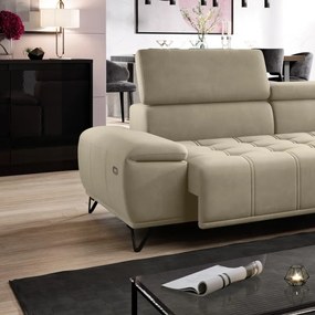 Narożnik PALLADIO MINI z elektryczną regulacją siedziska Prawostronny w tkaninie RIVIERA 21 WERSAL