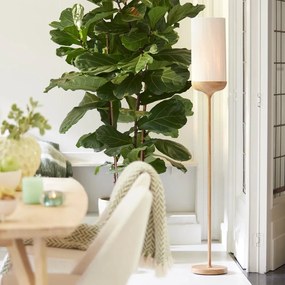 Lampa stojąca w naturalnym kolorze z tekstylnym kloszem (wysokość 159 cm) Dania – Light &amp; Living