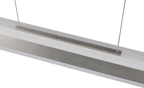 Lampa wisząca LED w kolorze matowego srebra z metalowym kloszem Arcola – Trio