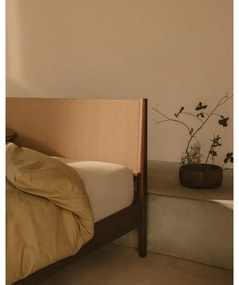 Żółtozielona pościel jednoosobowa z perkalu bawełnianego 150x220 cm Sifinia – Kave Home