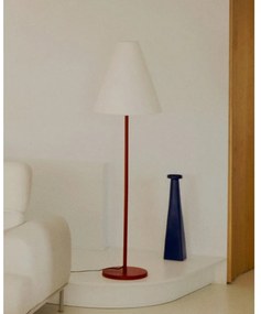 Lampa stojąca w kolorze terakoty z tekstylnym kloszem (wysokość 153 cm) Navat – Kave Home