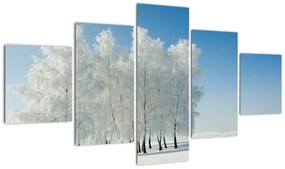Obraz zaśnieżonego krajobrazu (125x70 cm)