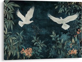 Obraz - Dwa gołębie (70x50 cm)