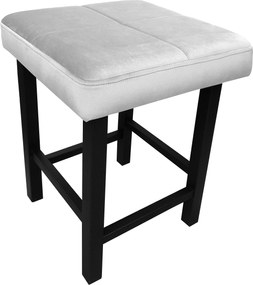 Taboret KLASYK tkanina Welur stelaż metalowy : Kolor Stelaża - Czarny , Kolor tkaniny - VELVET - MG39, Typ tkaniny - Velvet, Wysokość - 45 cm