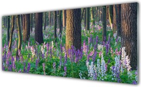 Panel Szklany do Kuchni Leśna Polana W Kwiatach