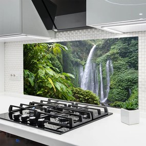 Szkło do Kuchni na Ścianę Orzeźwiający Wodospad Leśny