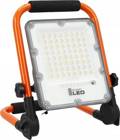 Akumulatorowy naświetlacz LED ze statywem 30 W, 3,2 V, 4500 K, 5000 mAh, IP65, pomarańczowy