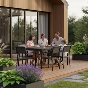 Stół ogrodowy Caprila rozkładany 180-240 cm, kolor szary