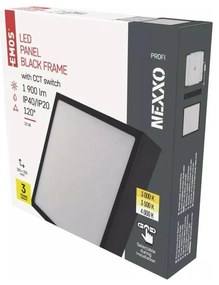 Lampa sufitowa LED w kolorze matowej czerni 22.5x22.5 cm Nexxo – EMOS