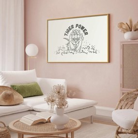 Plakat Tiger power 42x29,7 cm z ramą złotą z marginesem ARTGEIST B