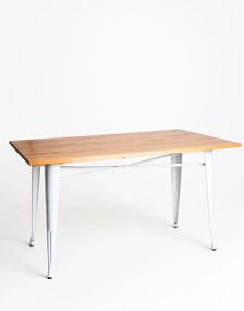 Prostoktny stó z naturalnego drewna Torix 120 x 60 cm