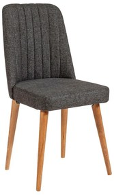 Antracytowe aksamitne krzesło Stormi Sandalye – Kalune Design