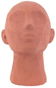 Figurka dekoracyjna w kolorze terakoty PT LIVING Face Art, wys. 22,8 cm