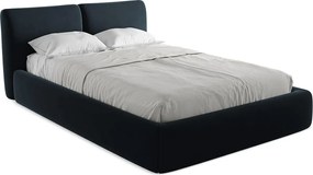 Łóżko 160 x 228 - z weluru - królewski niebieski - HOKU