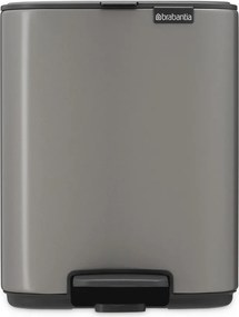 Szary stalowy kosz na śmieci z pedałem 7 l Bo – Brabantia