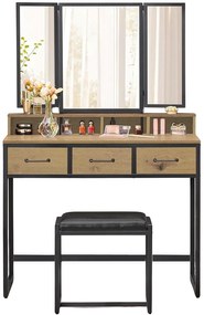 Nowoczesna toaletka z krzesłem dąb artisan M5-W06