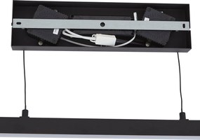 Nowoczesna lampa wisząca czarna ze szkłem dymnym - Catch