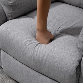 HOMCOM Fotel masujący dla seniorów z funkcją wstawania 83 cm x 89 cm x 102 cm szary | Aosom PL