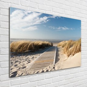 Foto obraz szklany Ścieżka na plaży
