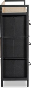 Komoda z Szufladami HUDSON 98 cm Dąb/Czarny Loft