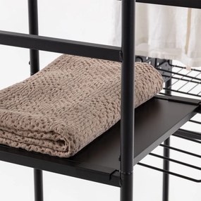 Czarny regał do szafy garderobianej Kave Home Storn, wys. 182 cm
