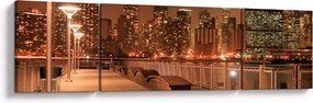 Obraz - Nocne miasto (170x50 cm)