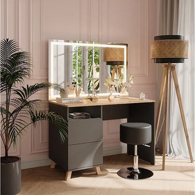 Stół do toalety antracyt/artisan 110x55x75 karen