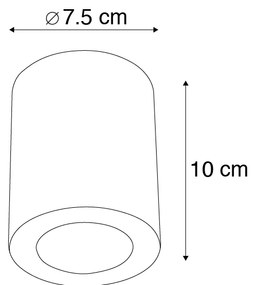 Nowoczesny reflektor biały 7,5 cm - TubaDesignerski Oswietlenie wewnetrzne