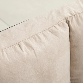HOMCOM Sofa i Łóżko 2 w 1, Regulowane Oparcie, 102 x 73 x 60 cm, Beżowa