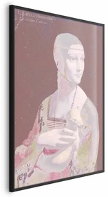 Plakat Pastelowa dama 60x90 cm z ramą czarną bez marginesu ARTGEIST B