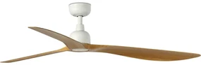 FARO 34361WT - Wentylator sufitowy OUTWOOD L brązowy/biały śr. 150 cm WT IP44 + pilot