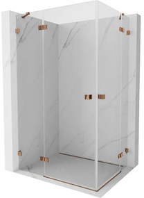 Mexen Lunar Duo kabina prysznicowa uchylna lewa 115 x 95 cm, transparent, różowe złoto - 834-115L-095P-60-00