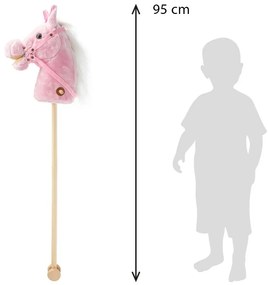 Konik Baby Mix z dźwiękiem i kółkami Rosie różowy,95 x 23 x 23 cm