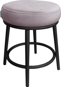 Taboret Ben tkanina Welur stelaż metalowy STOŁEK LOFT : Kolor Stelaża - Czarny , Kolor tkaniny - VELVET - MG55, Typ tkaniny - Velvet