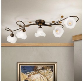 Orion DL 7-789/5 - Żyrandol natynkowy SISI 5xE14/40W/230V brąz/patyna