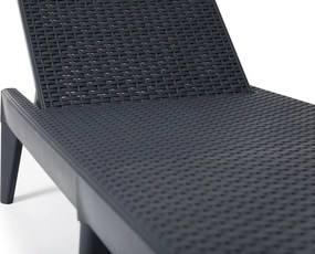 NUMANA leżak ogrodowy z tworzywa sztucznego, grafitowy