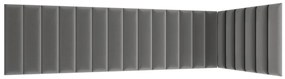 Zestaw 20 paneli tapicerowanych QUADRATTA 210x90x60 szary ELTAP