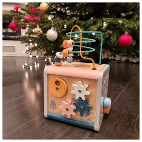 Viga polarb activity box drewniane edukacyjne centrum gier 5w1 kostka