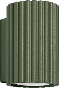 Lampa Ścienna Minimalistyczny Karbon, Aluminium - 1 Źródło - L.6.5 X H.10 Cm - Zielony Oliwkowy